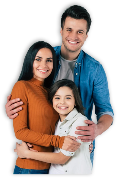 Smiling family who gave testimonial for MATD